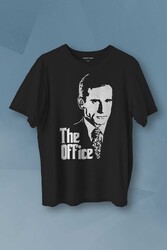 The Office Michael Scott Godfather Dunder Mifflin Baskılı Siyah T-shirt Unisex Tişört - Thumbnail