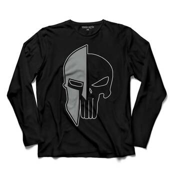 THE PUNISHER 300 SPARTAN MASK CEZALANDIRICI UZUN KOLLU TİŞÖRT