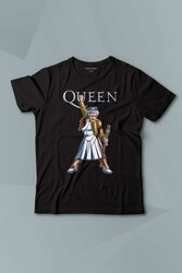 The Queen Kraliçe Elizabeth The Crown Baskılı Siyah T-shirt Çocuk Tişört - Thumbnail