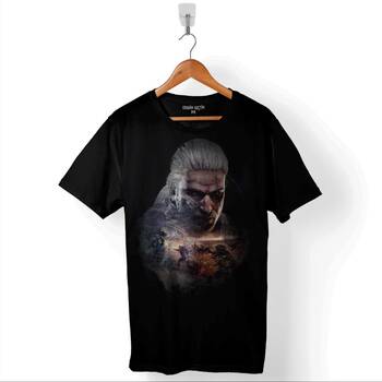 The Witcher 3 Avatar Wild Hunt Online Oyun Wolf Baskılı Tişört Unisex T-Shirt