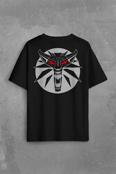 The Witcher Avatar Wild Hunt Online Oyun Wolf Sırt Ön Baskılı Oversize Tişört Unisex T-Shirt - Thumbnail