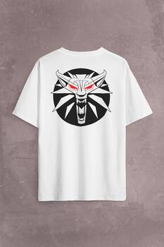 The Witcher Avatar Wild Hunt Online Oyun Wolf Sırt Ön Baskılı Oversize Tişört Unisex T-Shirt