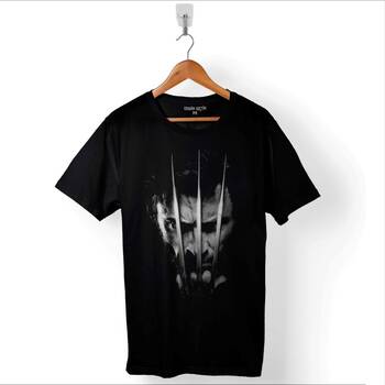 The Wolverine Hugh Jackman Logo Marvel Baskılı Tişört Unisex T-Shirt