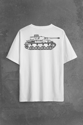 Tiger I Panzer Tank Wehrmacht Wh Wk2 Wwii War Sırt Ön Baskılı Oversize Tişört Unisex T-Shirt - Thumbnail