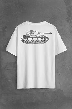 Tiger I Panzer Tank Wehrmacht Wh Wk2 Wwii War Sırt Ön Baskılı Oversize Tişört Unisex T-Shirt