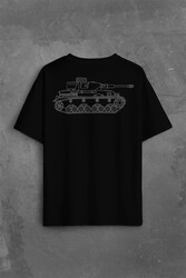 Tiger I Panzer Tank Wehrmacht Wh Wk2 Wwii War Sırt Ön Baskılı Oversize Tişört Unisex T-Shirt - Thumbnail