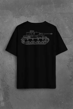 Tiger I Panzer Tank Wehrmacht Wh Wk2 Wwii War Sırt Ön Baskılı Oversize Tişört Unisex T-Shirt