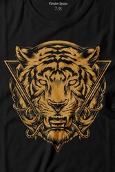 Tiger Kaplan Minimal Urban Street Wear Baskılı Tişört Çocuk T-shirt - Thumbnail