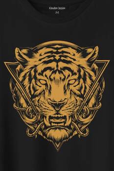 Tiger Kaplan Minimal Urban Street Wear Baskılı Tişört Unisex T-Shirt