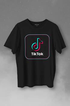 Tik Tok Logo Tiktok Music Video Baskılı Tişört Unisex T-Shirt