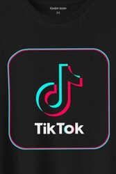 Tik Tok Logo Tiktok Music Video Baskılı Tişört Unisex T-Shirt - Thumbnail