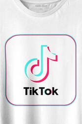 Tik Tok Logo Tiktok Music Video Baskılı Tişört Unisex T-shirt - Thumbnail