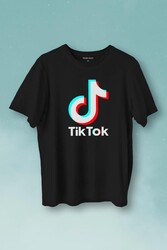 Tik Tok Logo Tiktok Music Video Baskılı Tişört Unisex T-Shirt - Thumbnail