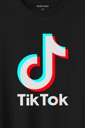 Tik Tok Logo Tiktok Music Video Baskılı Tişört Unisex T-Shirt - Thumbnail