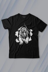 Tişörtün İçinden Çıkan Kaplan Tiger Baskılı Tişört Çocuk T-shirt - Thumbnail