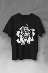 Tişörtün İçinden Çıkan Kaplan Tiger Baskılı Tişört Unisex T-Shirt - Thumbnail