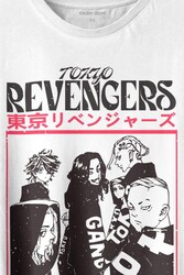 Tokyo Revengers Japan Anime Dizi Japonca Baskılı Tişört Unisex T-shirt - Thumbnail