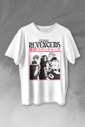 Tokyo Revengers Japan Anime Dizi Japonca Baskılı Tişört Unisex T-shirt - Thumbnail