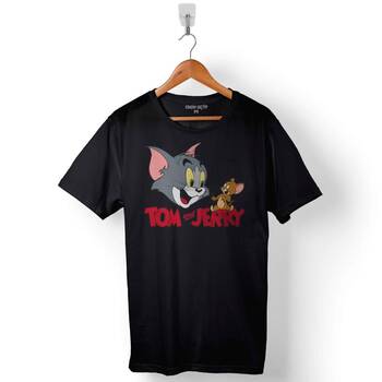 Tom And Ve Jerry Kedi Fare Baskılı Tişört Unisex T-Shirt