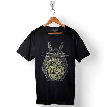 Totoro My Neighbor Owl Baykuş Fıshing Baskılı Tişört Unisex T-Shirt