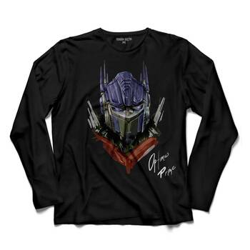 TRANSFORMERS OPTIMUS PRIME LOGO DECEPTICON 3 UZUN KOLLU TİŞÖRT