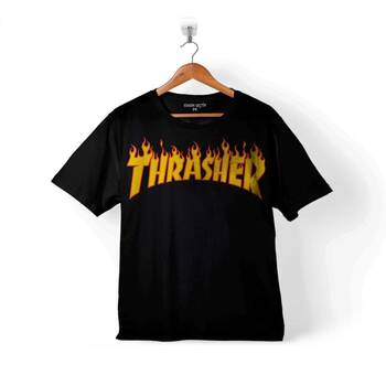 TRASHER LOGO FLAME BLAZE SKATEBOARD HIP HOP ÇOCUK TİŞÖRT