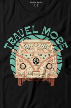 Travel More Woswos Retro Hippi 60S 70S Baskılı Tişört Çocuk T-shirt