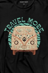 Travel More Woswos Retro Hippi 60S 70S Uzun Kollu Tişört Baskılı T-Shirt - Thumbnail