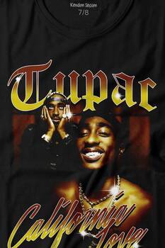 Tupac 2Pac Shakur Rap Music West Coast 90S Rap Baskılı Tişört Çocuk T-shirt