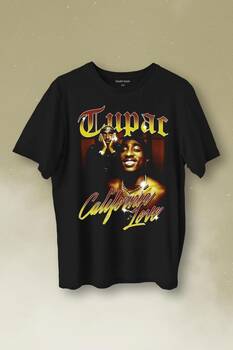 Tupac 2Pac Shakur Rap Music West Coast 90S Rap Baskılı Tişört Unisex T-Shirt