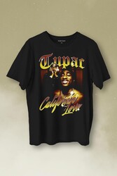 Tupac 2Pac Shakur Rap Music West Coast 90S Rap Baskılı Tişört Unisex T-Shirt - Thumbnail