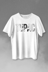 Tupac Amaru Shakur Awesome 2Pac Rap Music Baskılı Tişört Unisex T-shirt - Thumbnail