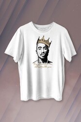 Tupac Hip Hop Rap Music 2Pac Baskılı Tişört Unisex T-shirt - Thumbnail