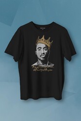 Tupac Hip Hop Rap Music 2Pac Baskılı Tişört Unisex T-shirt - Thumbnail