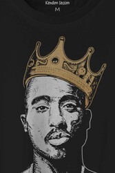 Tupac Hip Hop Rap Music 2Pac Baskılı Tişört Unisex T-shirt - Thumbnail