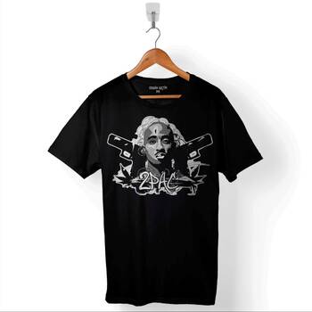 Tupac Shakur Rap 2Pac Rep Music Hip Hop Team Baskılı Tişört Unisex T-Shirt