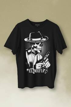 Turkish Ganster El Mafia Mafya Temalı Baskılı Tişört Unisex T-Shirt