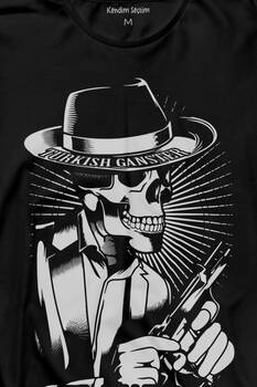 Turkish Ganster El Mafia Mafya Temalı Uzun Kollu Tişört Baskılı T-Shirt