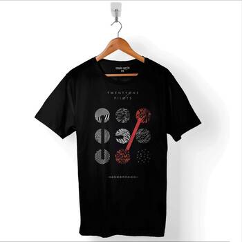 Twenty One Pilots Logo Stressed Baskılı Tişört Unisex T-Shirt