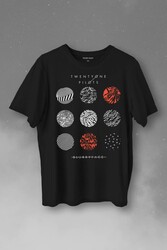 Twenty One Pilots Logo Stressed Baskılı Tişört Unisex T-Shirt - Thumbnail