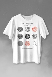 Twenty One Pilots Logo Stressed Baskılı Tişört Unisex T-shirt - Thumbnail