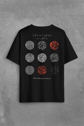 Twenty One Pilots Logo Stressed Sırt Ön Baskılı Oversize Tişört Unisex T-Shirt - Thumbnail