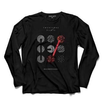 TWENTY ONE PILOTS LOGO STRESSED UZUN KOLLU TİŞÖRT