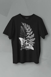 Unisex Siyah Tişört Firefly Last Of Us Kelebek Minimal Çizim Lineart Baskılı T-shirt - Thumbnail