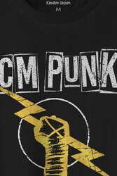 Unisex T-shirt Best In The World CM Punk Karma Dövüş Cmpunk Gym Spor Siyah Baskılı Tişört - Thumbnail