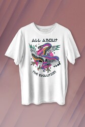 Unisex T-shirt Eagle and Snake Kartal ve Yılan Y2K Evrim All About The Evolution - Thumbnail