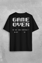 Unisex T-shirt Game Over Atari Retro Pixel Oyun Oversize Tişört - Thumbnail