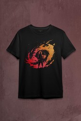 Uzayda Naruto Galaksi Spiral Seyrederken Cosmos Baskılı Tişört Unisex T-shirt - Thumbnail