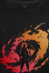 Uzayda Naruto Galaksi Spiral Seyrederken Cosmos Baskılı Tişört Unisex T-shirt - Thumbnail