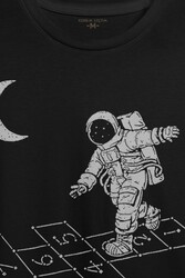 Uzayda Sek Sek Oyun Seksek Astronot Cosmos Baskılı Tişört Unisex T-shirt - Thumbnail